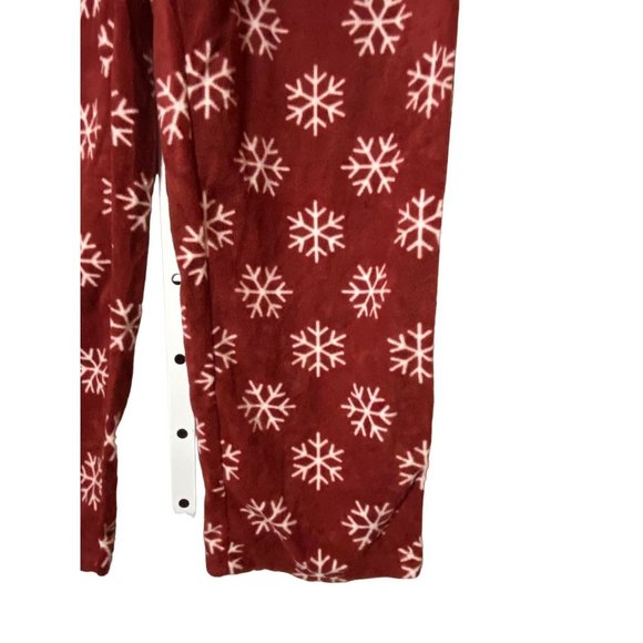 Men’s Festive Fun Pajama Lounge Christmas PJ Pants Snowflake Print Red Size L/XL - Picture 4 of 7